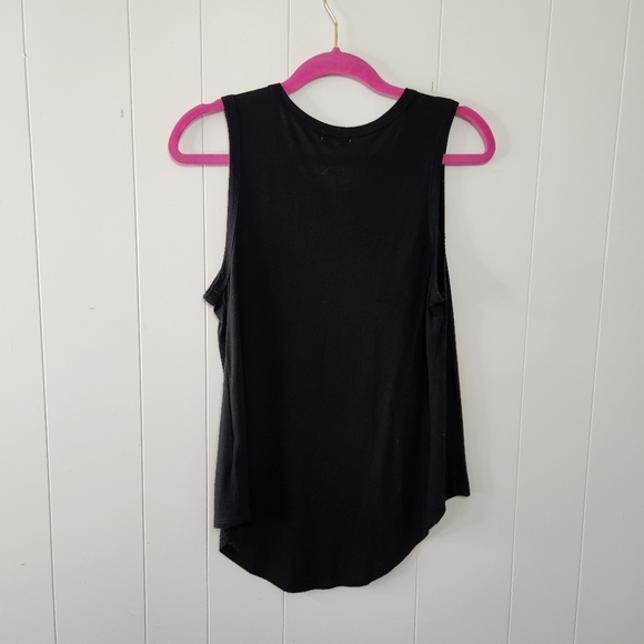 Guess Sleeveless Music Festival Tank Top Black Graphic T-Shirt Guitars Western - Picture 4 of 7